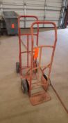 Lot of 2 assorted two-wheel hand trucks