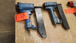 Lot of 2 assorted Bie pneumatic staplers