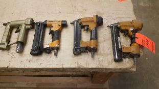 Lot of 4 assorted pneumatic staplers and nailers etc., 3 Bostitch and one Atra