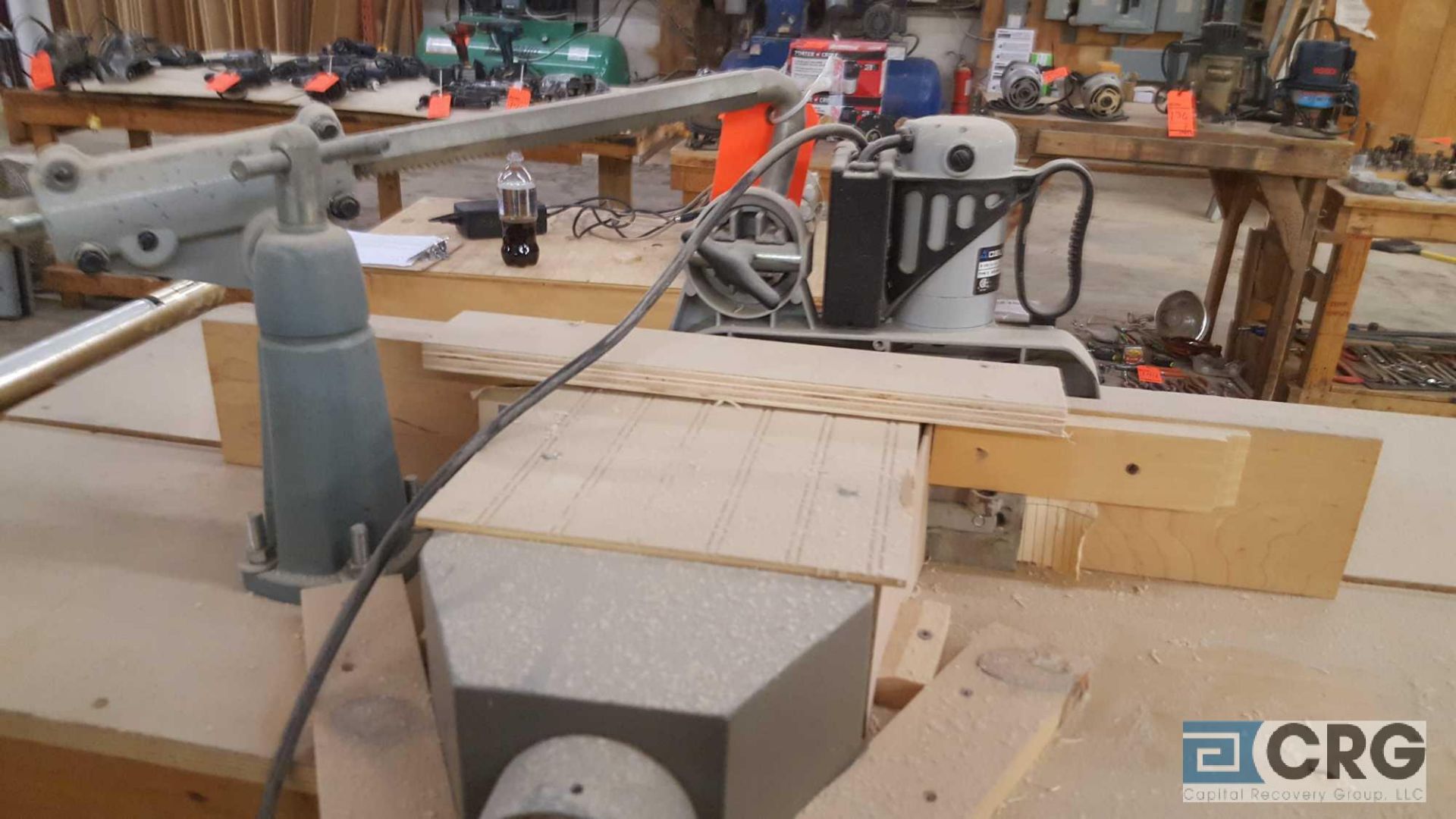 Custom-made portable router table with Porter-Cable router and Delta feeder - Image 4 of 6