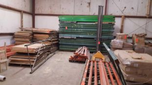 Lot of assorted pallet rack, all the pallet rack in the room