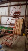 American-made, 12 step portable metal stock ladder