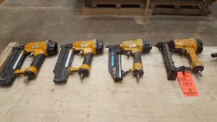 Lot of 4 assorted Bostitch pneumatic nailers and staplers etc.