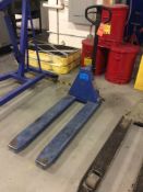 Portable scissor style pallet jack, 2200 lb capacity