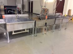 Lot of (3) asst stainless steel sinks (LOCATED IN BATAVIA)