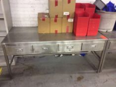 Lot of (3) 6' stainless steel work tables