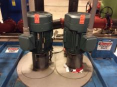 Set of (2) vertical pumps with 100 hp motors with GE 300-LINE control panels (LOTS 1018-1024 are PRO