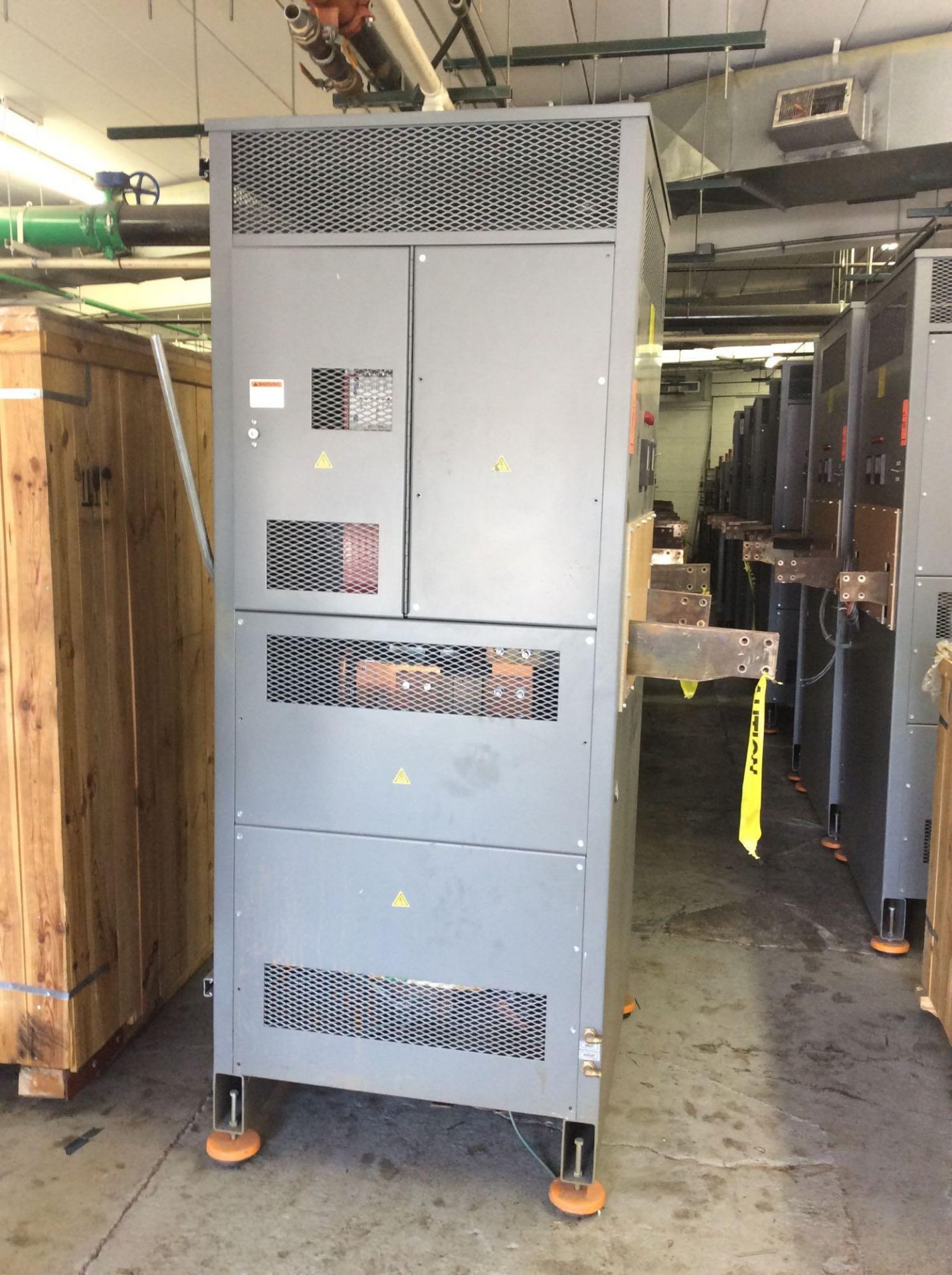 Warner Power 110 kw total SCR controlled DC power supply 480 volt input, 7000 A output