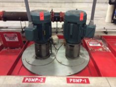 Set of (2) vertical pumps with 75 hp motors with GE 300-LINE control panels (LOCATED IN BATAVIA)