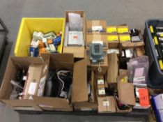 Lot of asst electrical parts, contents of 2 skids (LOCATED IN BATAVIA)
