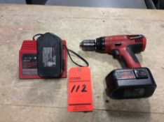 Milwaukee 18 volt cordless 1/2" variable speed driver with charger