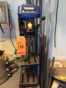 Lot of Westward 10" bench top drill press mn 1KEN3 and Westward 6" double end bench grinder, both 1