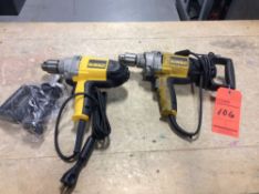 Lot of (2) Dewalt 1/2" variable speed drills, mn DW130V