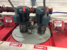 Set of (2) vertical pumps with 75 hp motors with GE 300-LINE control panels (LOCATED IN BATAVIA)