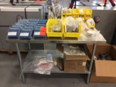 Lot of asst sputter coating supplies including target disks, sensors, and holders (LOCATED IN BATAVI