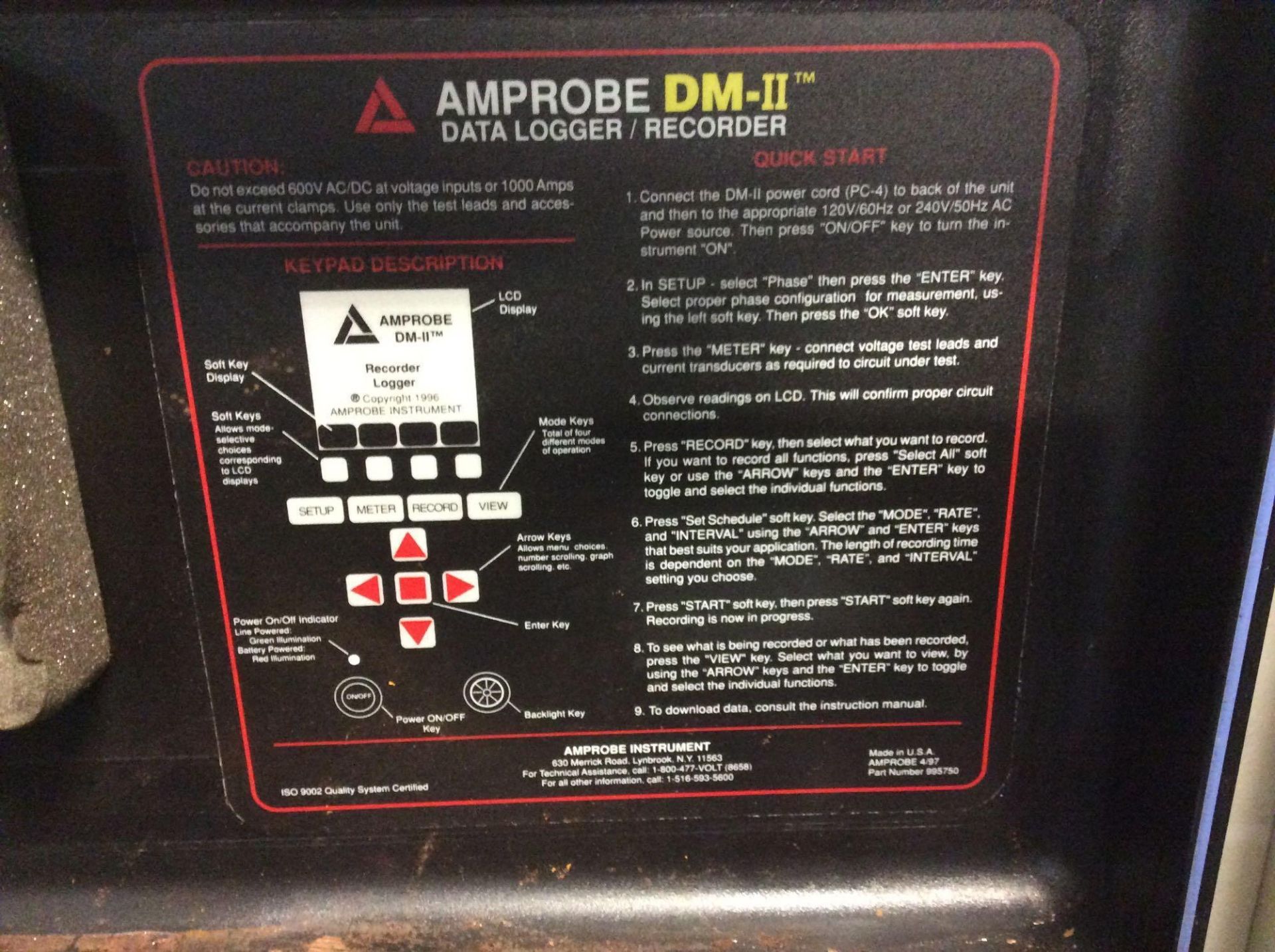 Amprobe Data Logger / Recorder mn DM-II - Image 2 of 2