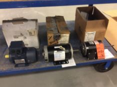 Lot of (3) asst motors, including (1) 1 hp, (1) 3 hp, and (1) 1/2 hp (LOCATED IN BATAVIA)