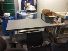Lot of (2) 8' steel work tables