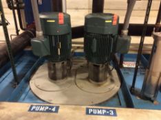 Set of (2) vertical pumps with 100 hp motors with GE 300-LINE control panels (LOCATED IN BATAVIA)