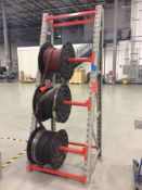 1 section spool storage racking, 3' wide x 8' high (LOCATED IN BATAVIA)