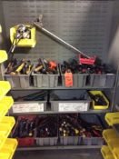 Lot of asst hand tools including hammers, screw drivers, pliers, wrenches, grease guns, etc. (CONTEN