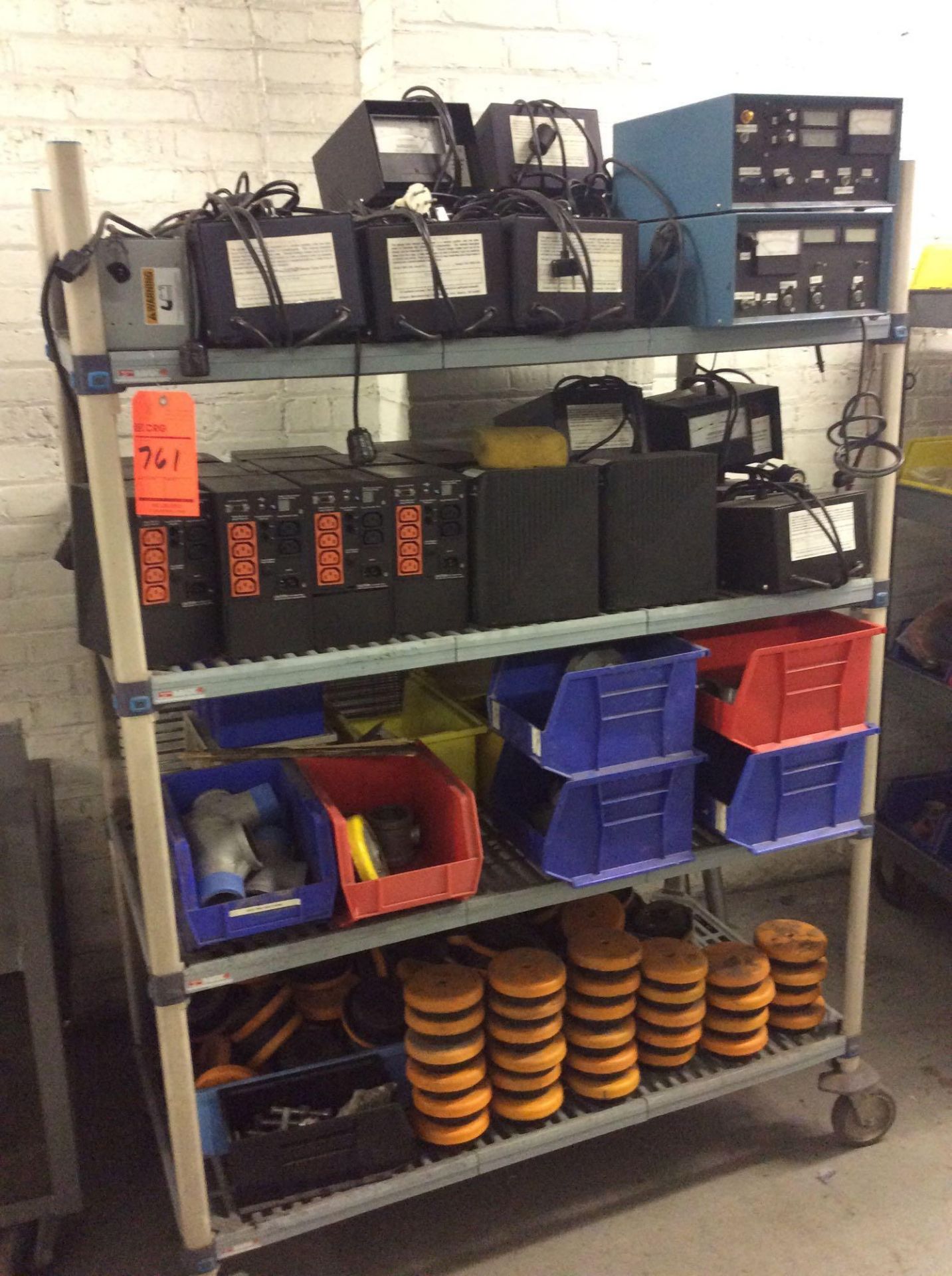 Lot of asst furnace parts, including filters, foot pads, Airserco vacuum gauges, Sola battery backup - Image 8 of 10