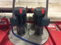 Set of (2) vertical pumps with 75 hp motors with GE 300-LINE control panels (LOCATED IN BATAVIA)