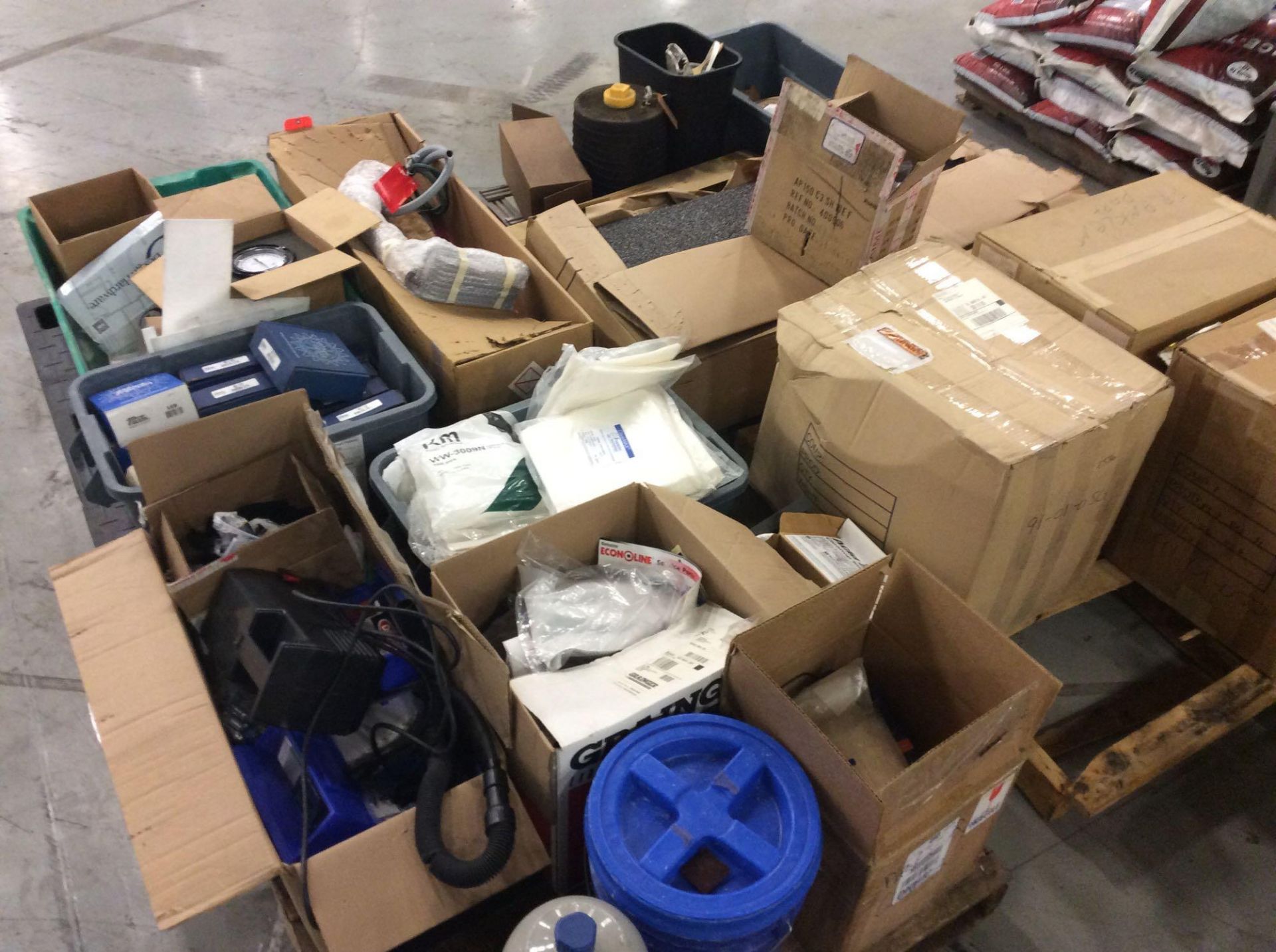 Lot of asst misc. parts, pvc fittings, tarps, foam, samples, etc. (LOCATED IN BATAVIA) - Image 3 of 8