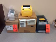 Lot of (3) asst label printers including (2) Zebra and (1) Brady