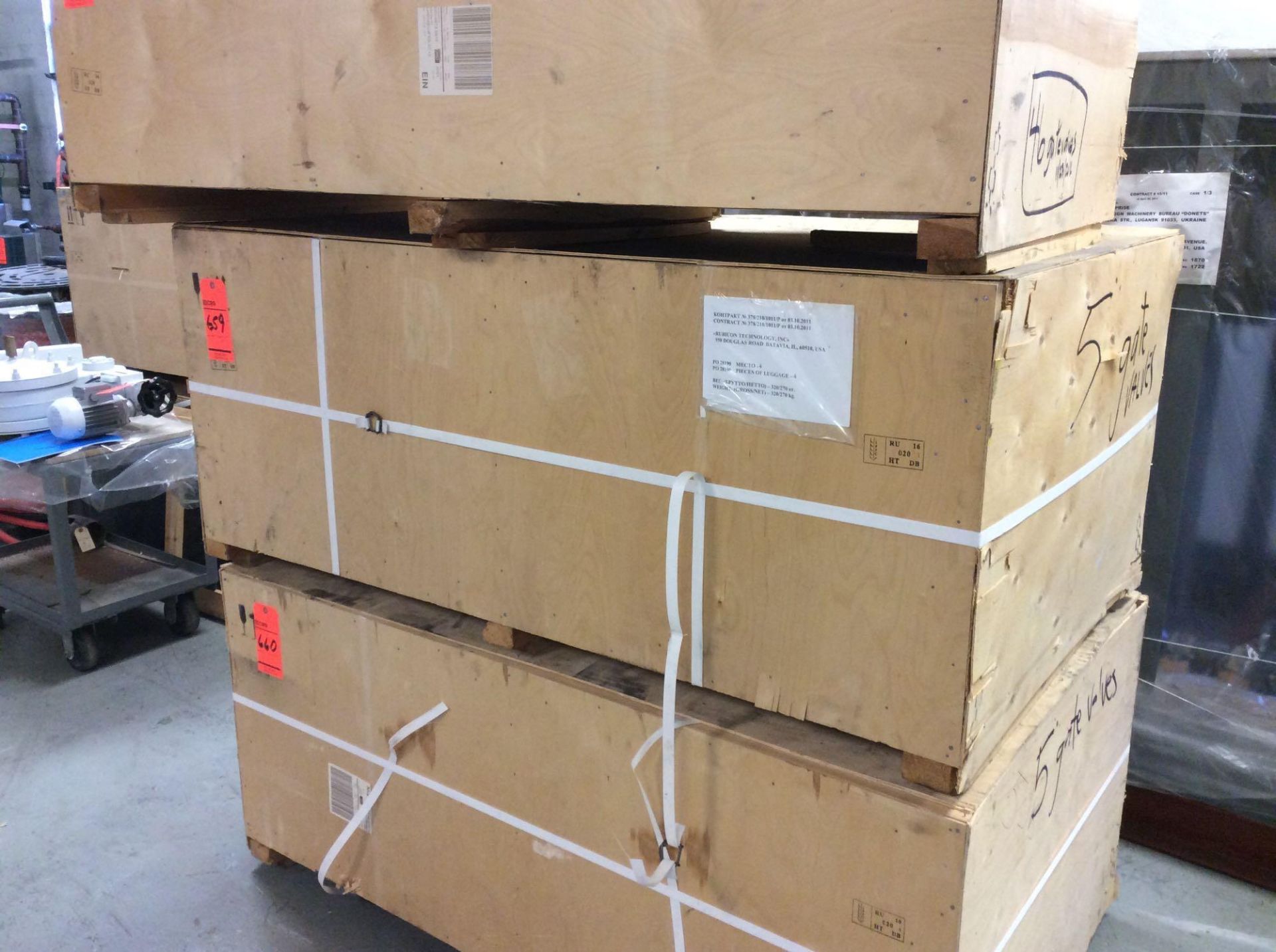 Lot of (5) Bakma gate valves (NEW IN CRATE) - Image 2 of 2