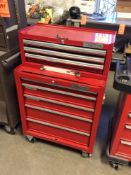 Westward portable 8 drawer 2 piece tool chest