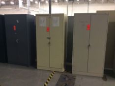 Lot of (3) asst 2D metal storage cabinets (LOCATED IN BATAVIA)