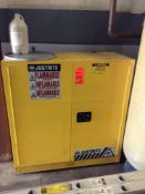 Lot of (2) flammable liquid storage cabs including JUST RITE 2 door 30 gal mn 893000 and Eagle 1 doo