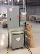 Lot of (1) General Pacific transformer, Siemens power switch and switch panel (LOCATED IN BATAVIA)