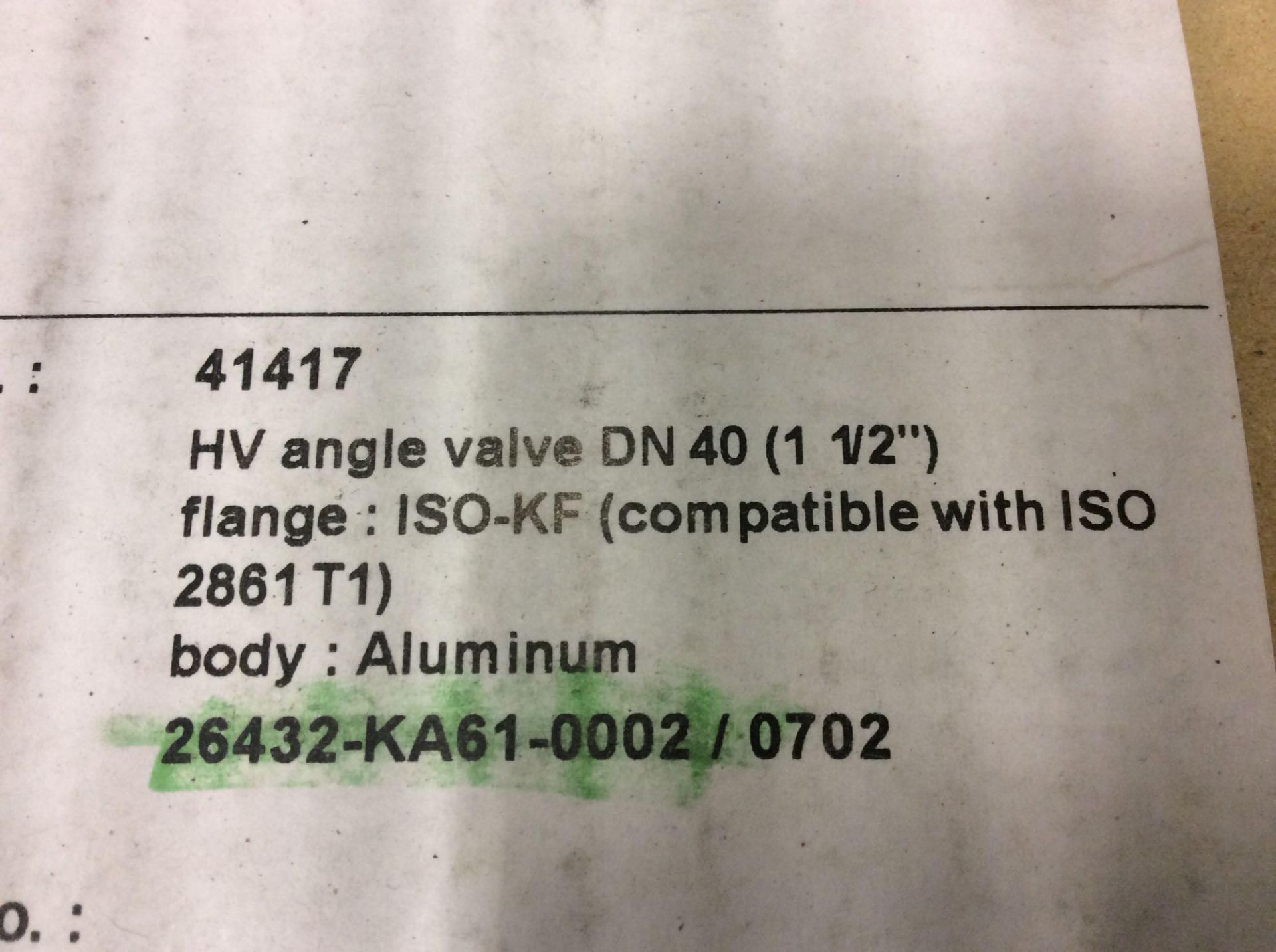 Lot of (6) VAT 1 1/2" HV angle valves, aluminum body (LOCATED IN BATAVIA) - Image 3 of 3