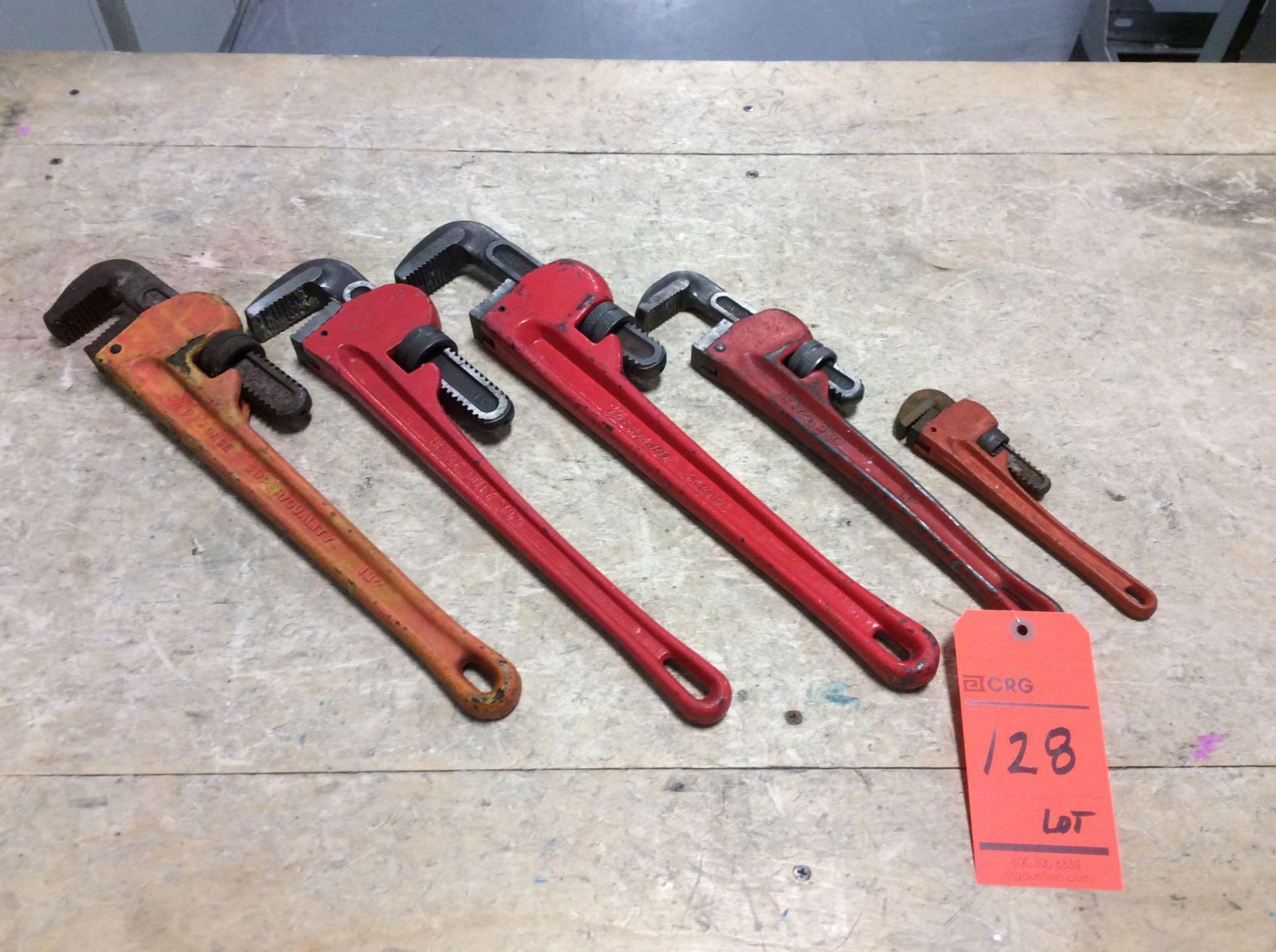 Lot of (5) asst pipe wrenches