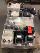 Lot of (5) asst Adixen vacuum pumps including (4) mn 2033-SD and (1) mn 2063-SD