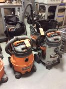 Lot of (2) Ridgid portable wet / dry vacuums