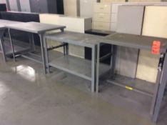 Lot of (4) steel tables (LOCATED IN BATAVIA)