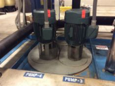 Set of (2) vertical pumps with 75 hp motors and GE 300-line control panels (LOCATED IN BATAVIA)