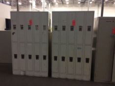 Lot of (2) 10 D sections metal lockers (LOCATED IN BATAVIA)