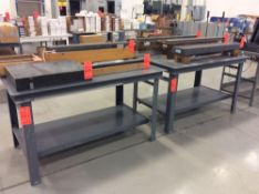 Lot of (2) 5' heavy duty steel work tables (LOCATED IN BATAVIA)