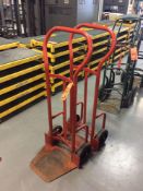 Lot of (2) MECO cylinder hand trucks, mn 82H, 1000 lb capacity