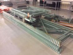 Lot of asst pallet racking uprights and cross beams (LOCATED IN BATAVIA)
