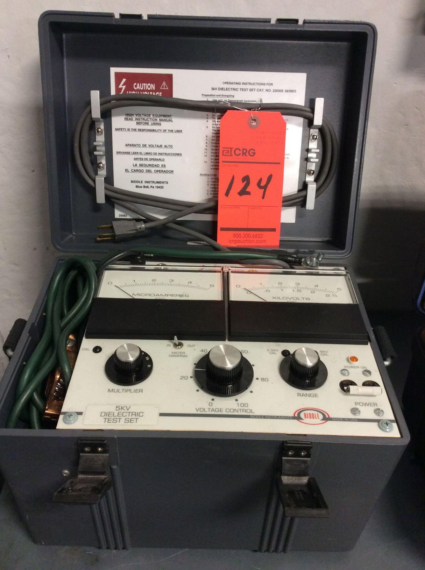 Biddle 5kV Dielectric test set, mn 220005 series