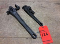 Lot of (2) asst aluminum pipe wrenches