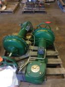 Lot of 2 assorted Fisher valve actuators, 1st: type V200, serial no13849507, 2nd: type V200, serial