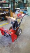 Brite gasoline powered snow thrower, 8 hp, 27" wide path, with Tecumseh gas motor.