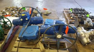 Lot of two Flowserv Limitorque valve actuators, type:PTA, size 75, ratio: 60 to 1,