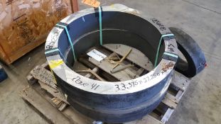 Lot of two forged GE metal rings, R- 41 alloy, 33.375 x 26.25"x 5.75", 1250# total, certs included.